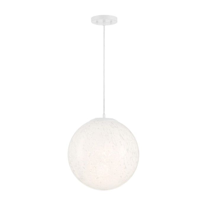 Designers Fountain Circo 1 Light Pendant, White/White Art