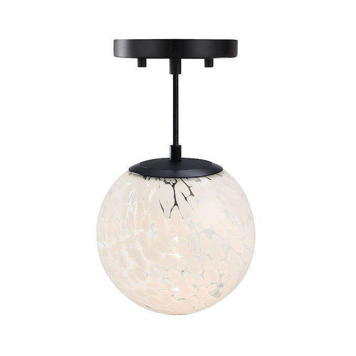 Designers Fountain Circo 1 Light Semi Flush, Black/White Art - D282M-SF-MB