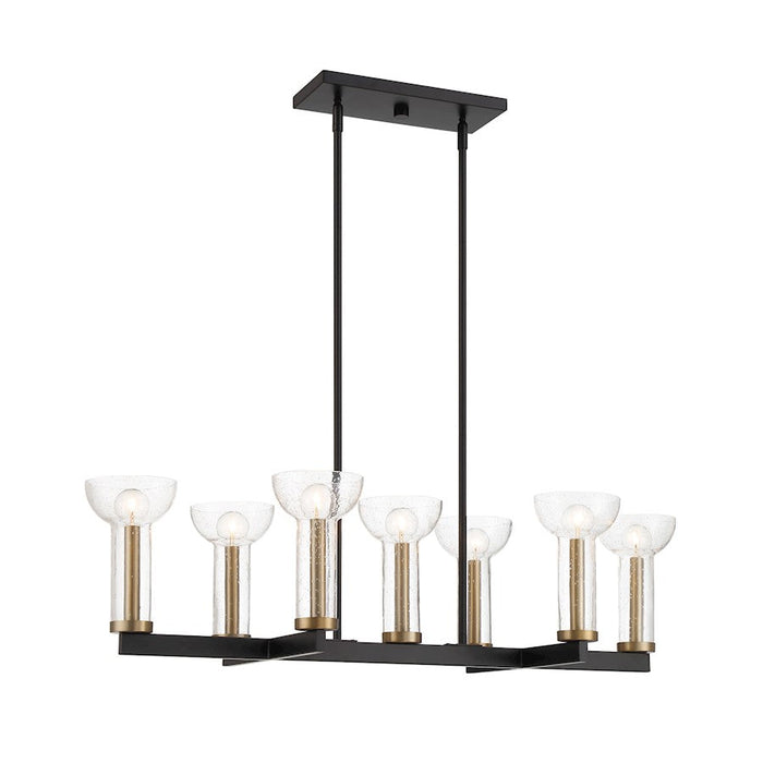 Designers Fountain Nova 38" 7 Light Island Light, Black/Seedy