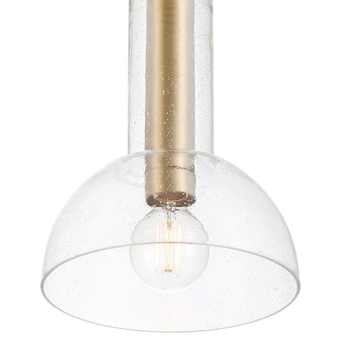 Designers Fountain Nova 1 Light Pendant, Black/Clear Seedy