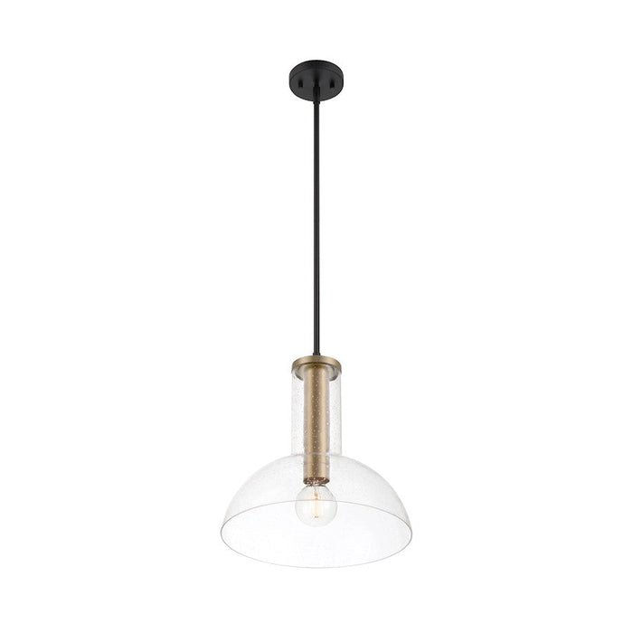 Designers Fountain Nova 1 Light Pendant, Black/Clear Seedy