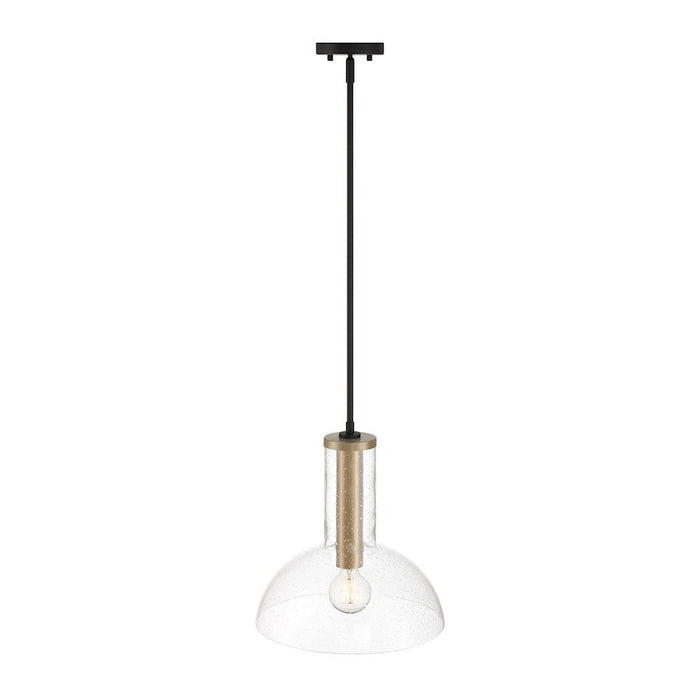 Designers Fountain Nova 1 Light Pendant, Black/Clear Seedy