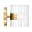 Designers Fountain Aries 6" 1Lt Wall Sconce, Gold/Clear Ribbed