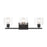 Designers Fountain Vibrato 24" 3 Light Vanity, Matte Black/Clear - D285M-3B-MB