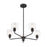 Designers Fountain Vibrato 27" 5 Light Chandelier, Black/Clear