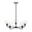 Designers Fountain Vibrato 27" 5 Light Chandelier, Black/Clear