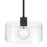 Designers Fountain Vibrato 9.75" 1 Light Pendant, Black/Clear