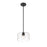 Designers Fountain Vibrato 9.75" 1 Light Pendant, Black/Clear