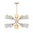 Designers Fountain Biba 28.5" 10 Light Chandelier, Gold/Grey Sky - D287M-10CH-BG