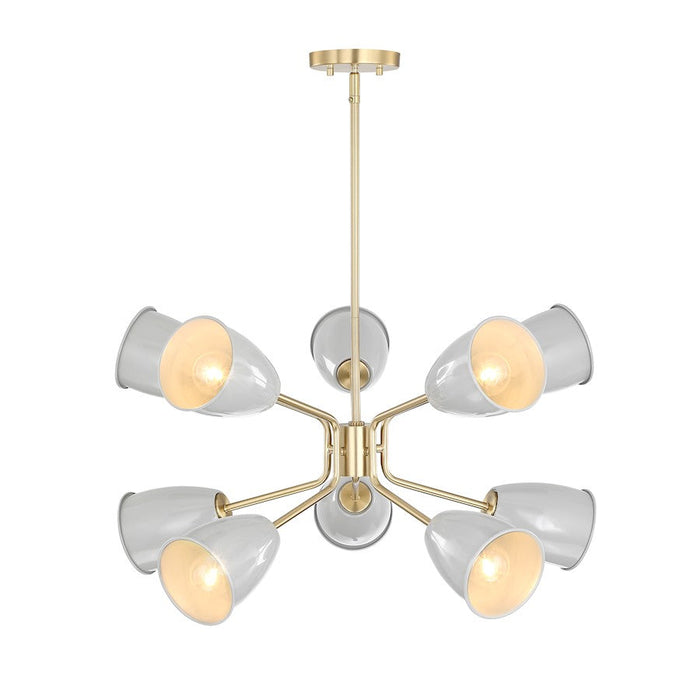 Designers Fountain Biba 28.5" 10 Light Chandelier, Gold