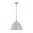 Designers Fountain Biba 15" 1 Light Pendant, Gold/Grey Sky - D287M-15P-BG