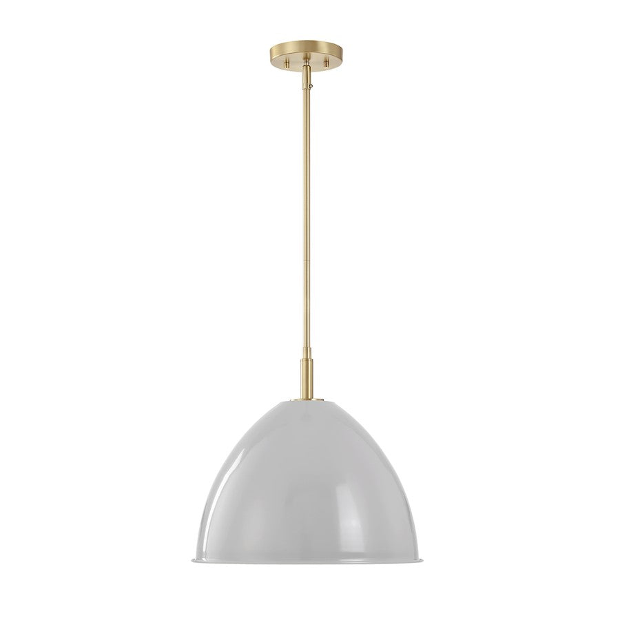 Designers Fountain Biba 15" 1 Light Pendant, Gold/Grey Sky - D287M-15P-BG