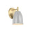 Designers Fountain Biba 8" 1 Light Wall Sconce, Gold/Grey Sky - D287M-WS-BG