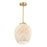 Designers Fountain Dita 1 Light 14.5" Pendant, Gold/Eteched Opal