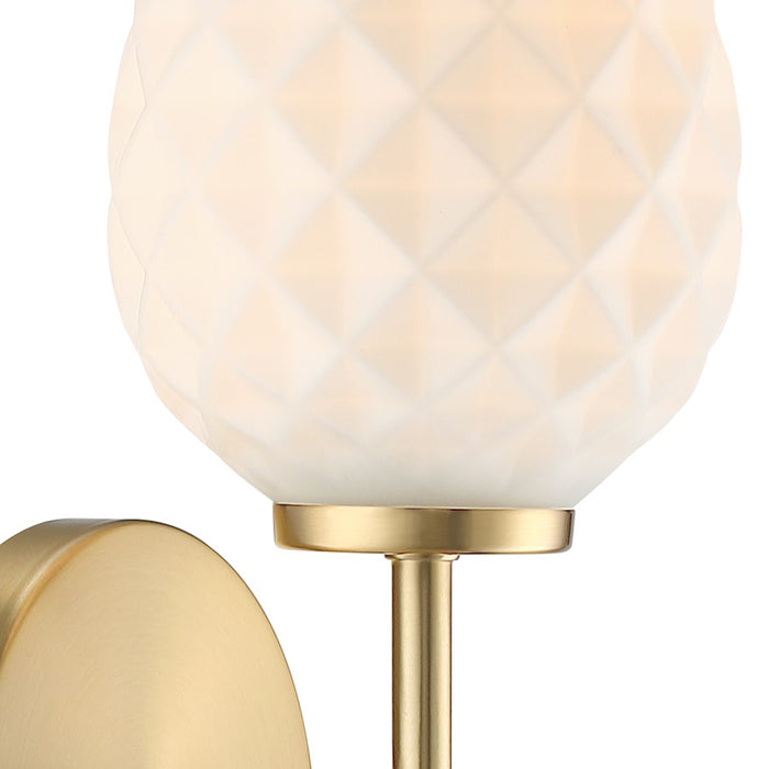 Designers Fountain Dita 2 Light Wall Sconce, Gold/Eteched Opal