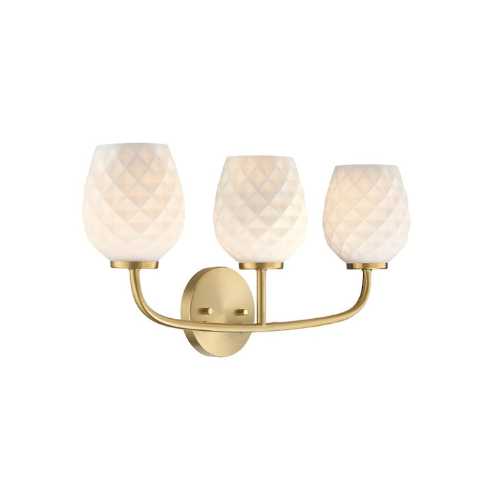 Designers Fountain Dita 3 Light Vanity, Brushed Gold/Eteched Opal