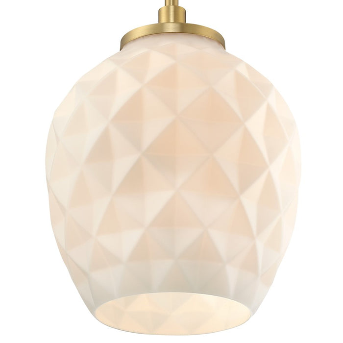 Designers Fountain Dita 1 Light 11.25" Pendant, Gold/Eteched Opal