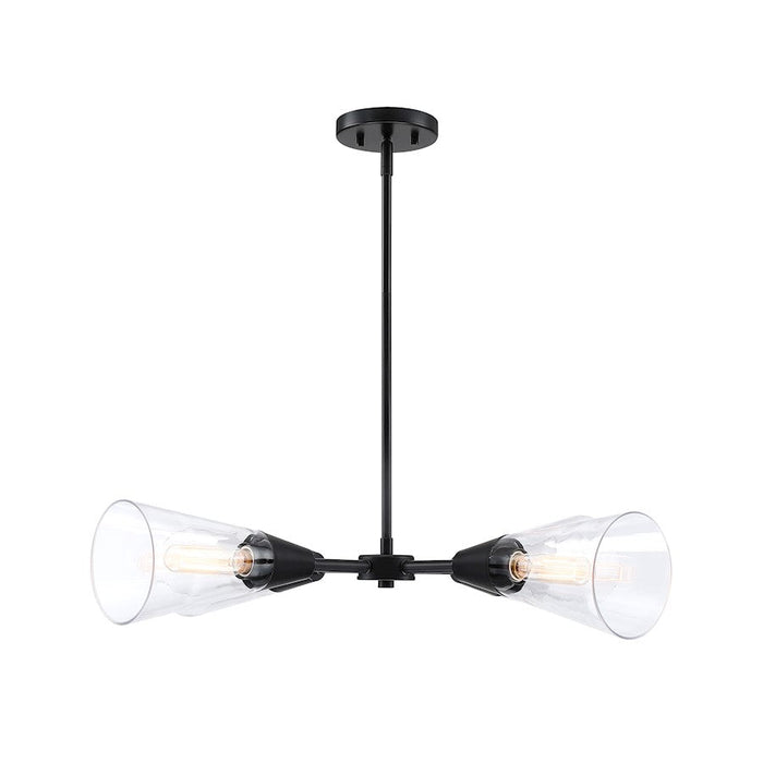 Designers Fountain Norro 30" 4 Light Chandelier, Black/Clear