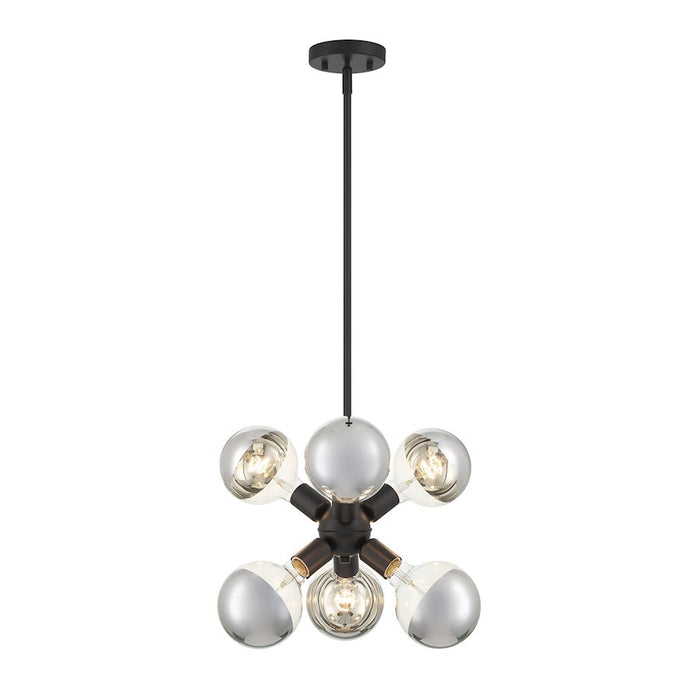 Designers Fountain Gambit 7" 6 Light Pendant, Matte Black - D293M-7P-MB