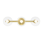 Designers Fountain Litto 24" 3 Light Vanity, Gold/Clear - D294C-3B-BG