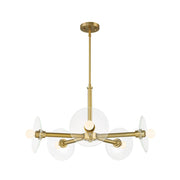 Designers Fountain Litto 26.25" 5 Light Chandelier, Gold/Clear - D294C-5CH-BG