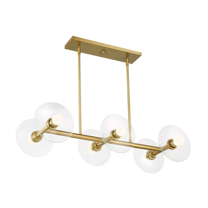 Designers Fountain Litto 36" 6 Light Island Light, Gold/Clear