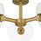 Designers Fountain Litto 14.75" 3Lt Semi Flush Mount, Gold/Clear