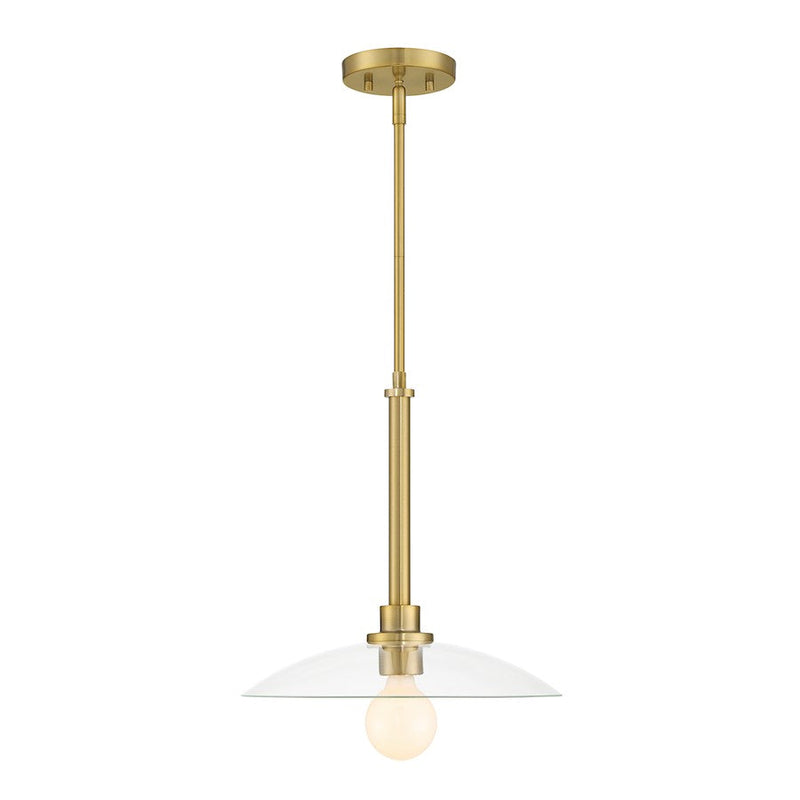 Designers Fountain Litto 14" 1 Light Pendant, Gold/Clear - D294M-14P-BG