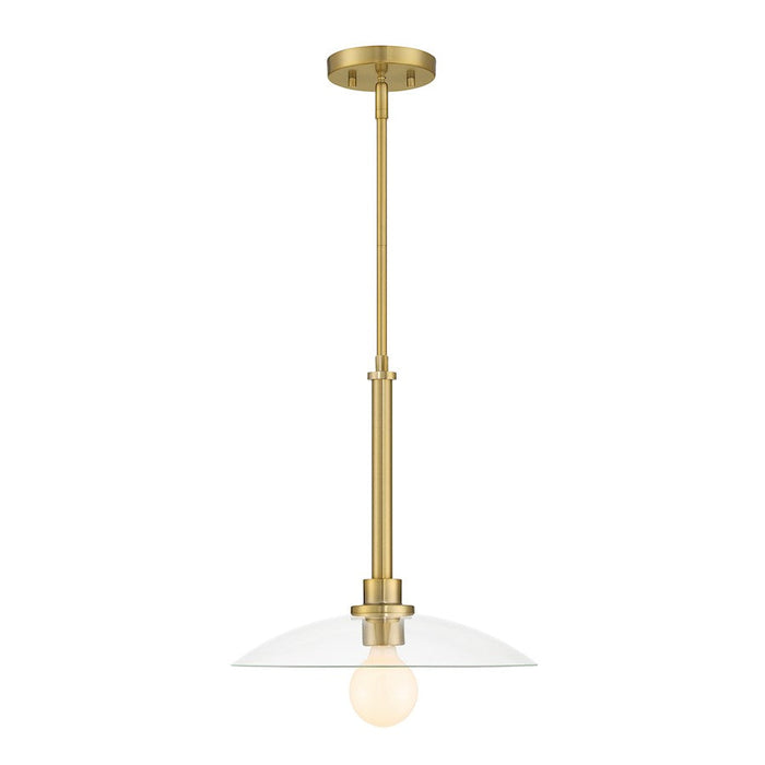 Designers Fountain Litto 14" 1 Light Pendant, Gold/Clear - D294M-14P-BG