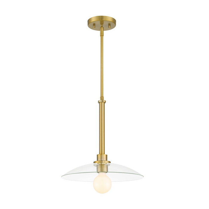 Designers Fountain Litto 14" 1 Light Pendant, Gold/Clear