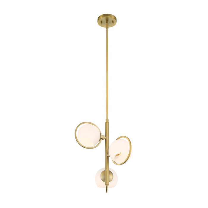 Designers Fountain Teatro Pendant, Gold/Etched Opal