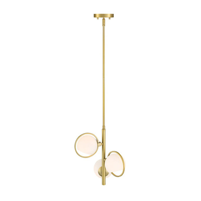 Designers Fountain Teatro Pendant, Gold/Etched Opal