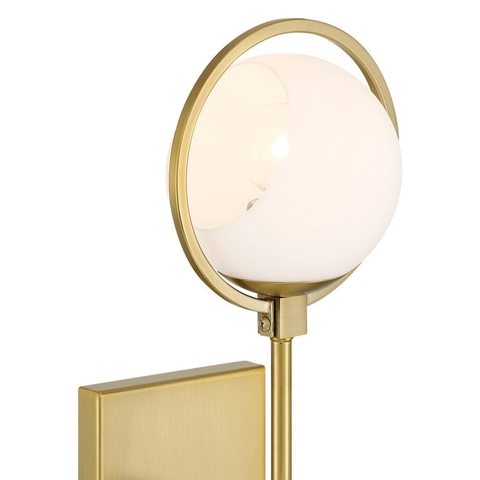 Designers Fountain Teatro 20" 1Lt Wall Sconce, Gold/Etched Opal