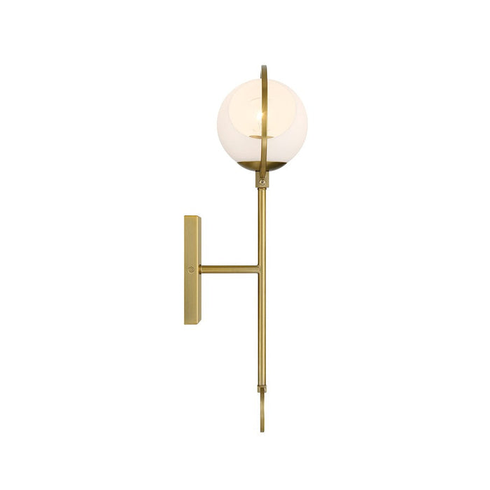 Designers Fountain Teatro 20" 1Lt Wall Sconce, Gold/Etched Opal