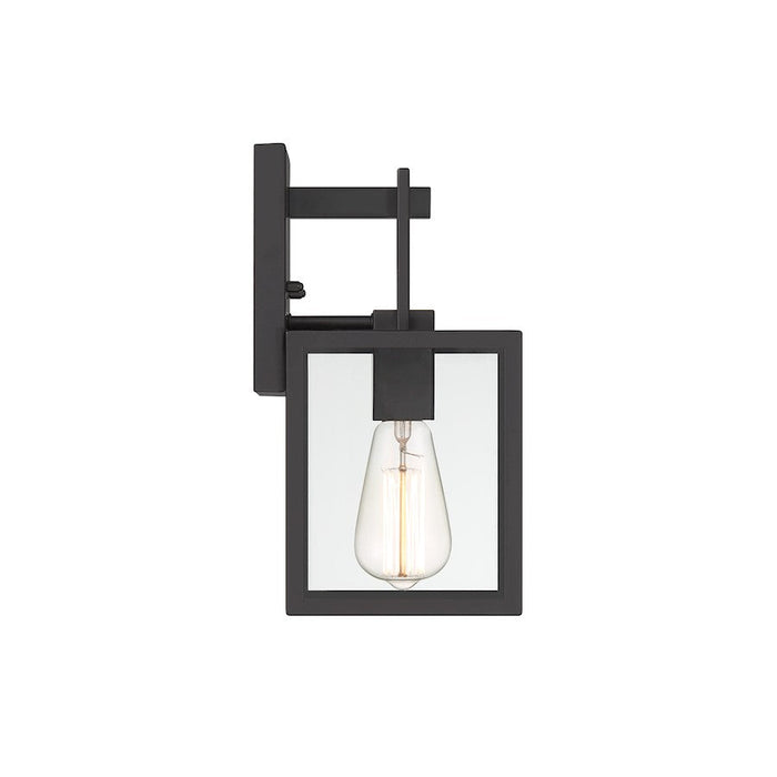 Designers Fountain Preston 1Lt Wall Lantern, Black/Clear