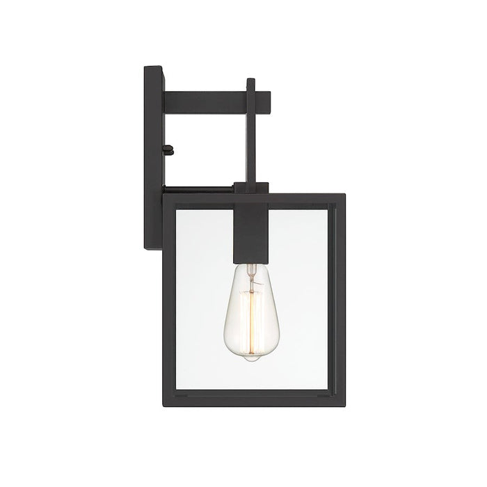 Designers Fountain Preston 1Lt Wall Lantern, Black/Clear