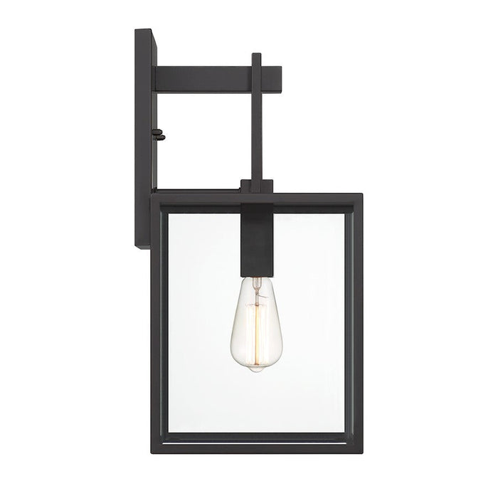 Designers Fountain Preston 1Lt Wall Lantern, Black/Clear