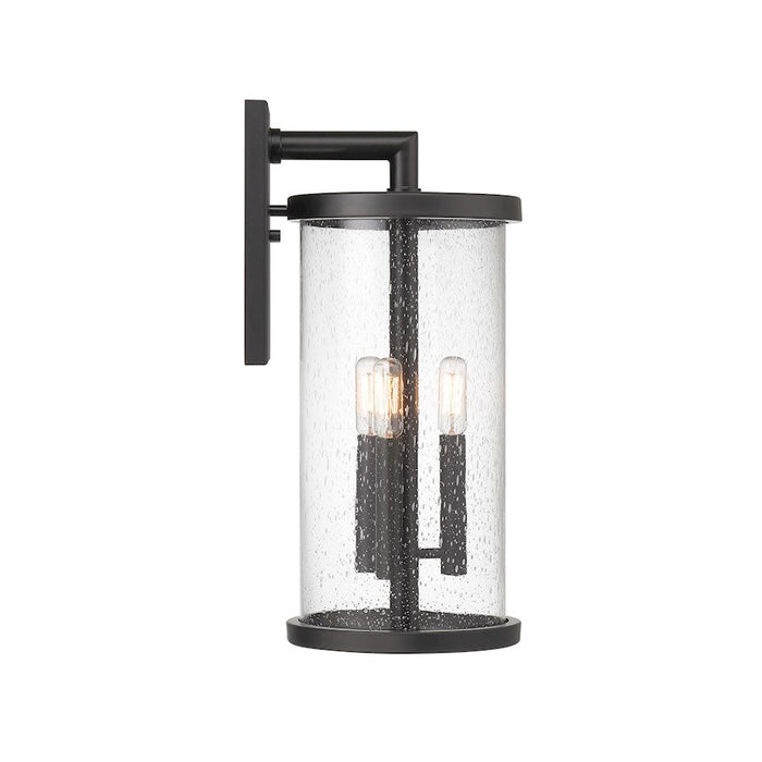 Designers Fountain Otto Wall Lantern, Black/Clear Seedy