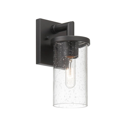 Designers Fountain Otto 11.5" 1Lt Wall Lantern, Black/Clear Seedy - D298M-5EW-MB