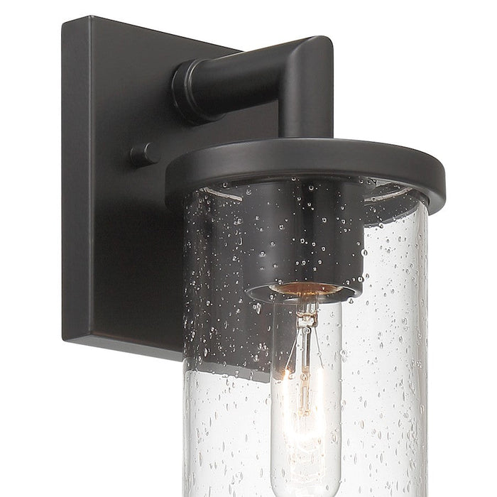 Designers Fountain Otto Wall Lantern, Black/Clear Seedy