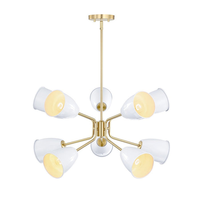 Designers Fountain Biba 28.5" 10 Light Chandelier, Gold