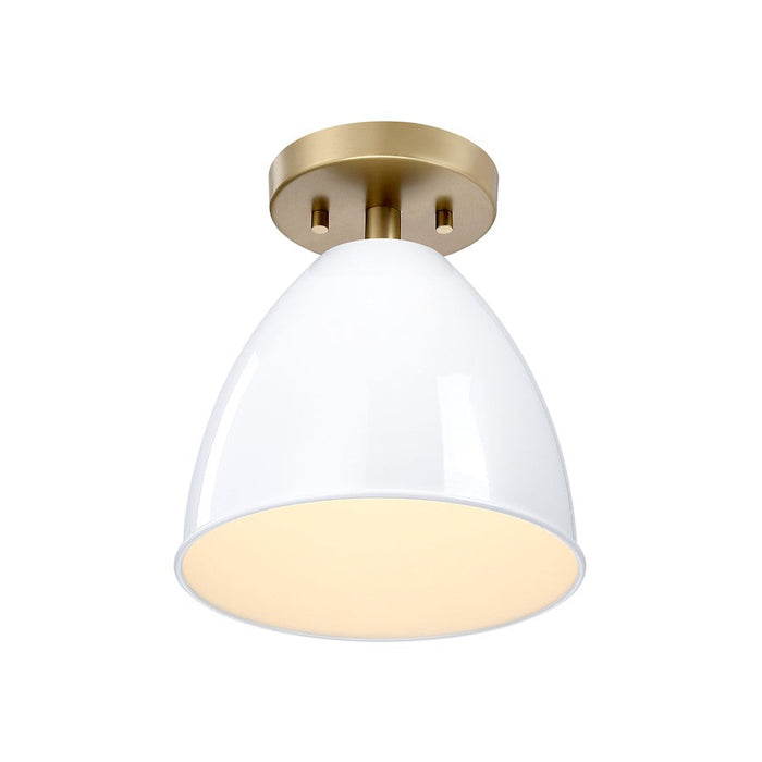 Designers Fountain Biba 8.25" 1Lt Semi Flush Mount, Gold