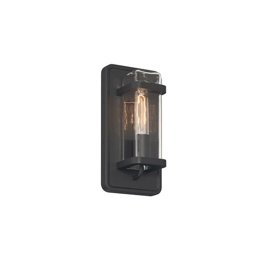 Designers Fountain Pearl Street 6" 1Lt Wall Lantern, Black/Clear - D303M-6EW-BK