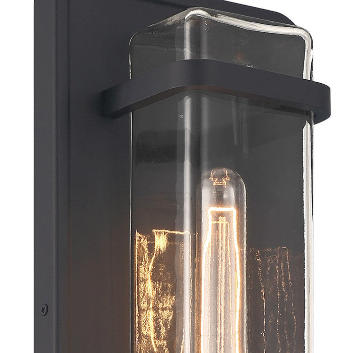 Designers Fountain Pearl Street 1Lt Wall Lantern, Black/Clear