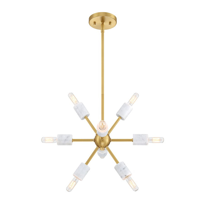 Designers Fountain Star Dust 8 Light Pendant, Brushed Gold