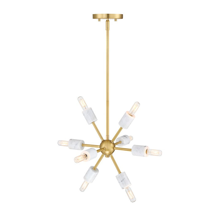 Designers Fountain Star Dust 8 Light Pendant, Brushed Gold