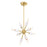 Designers Fountain Star Dust 8 Light Pendant, Brushed Gold