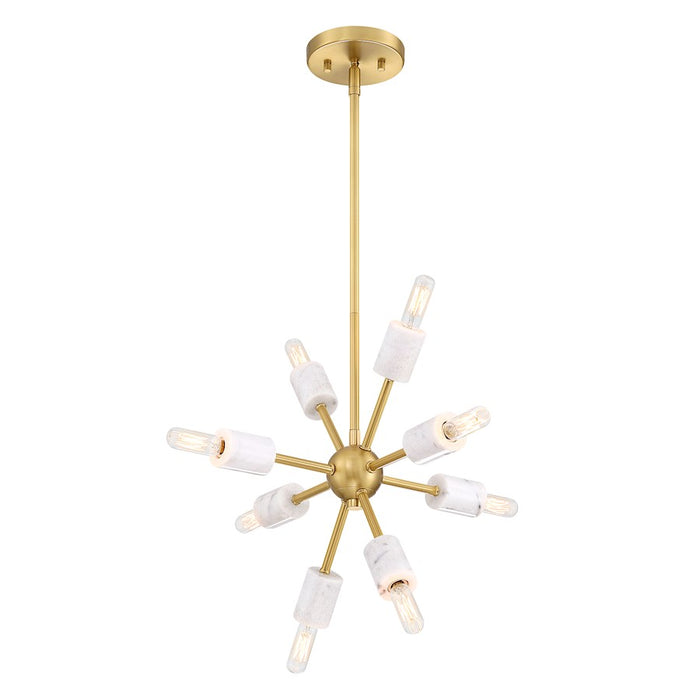 Designers Fountain Star Dust 8 Light Pendant, Brushed Gold