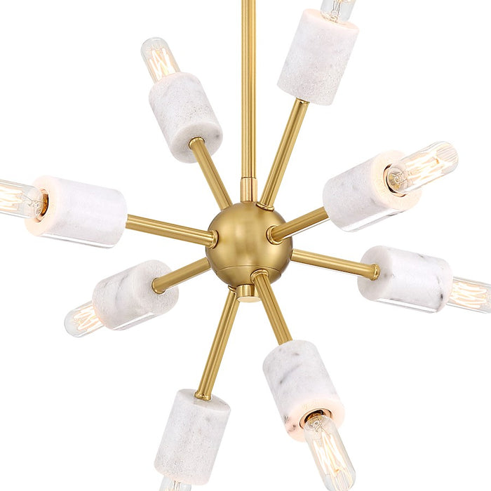 Designers Fountain Star Dust 8 Light Pendant, Brushed Gold