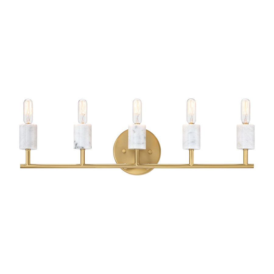 Designers Fountain Star Dust 5 Light Vanity, Brushed Gold - D304C-5B-BG